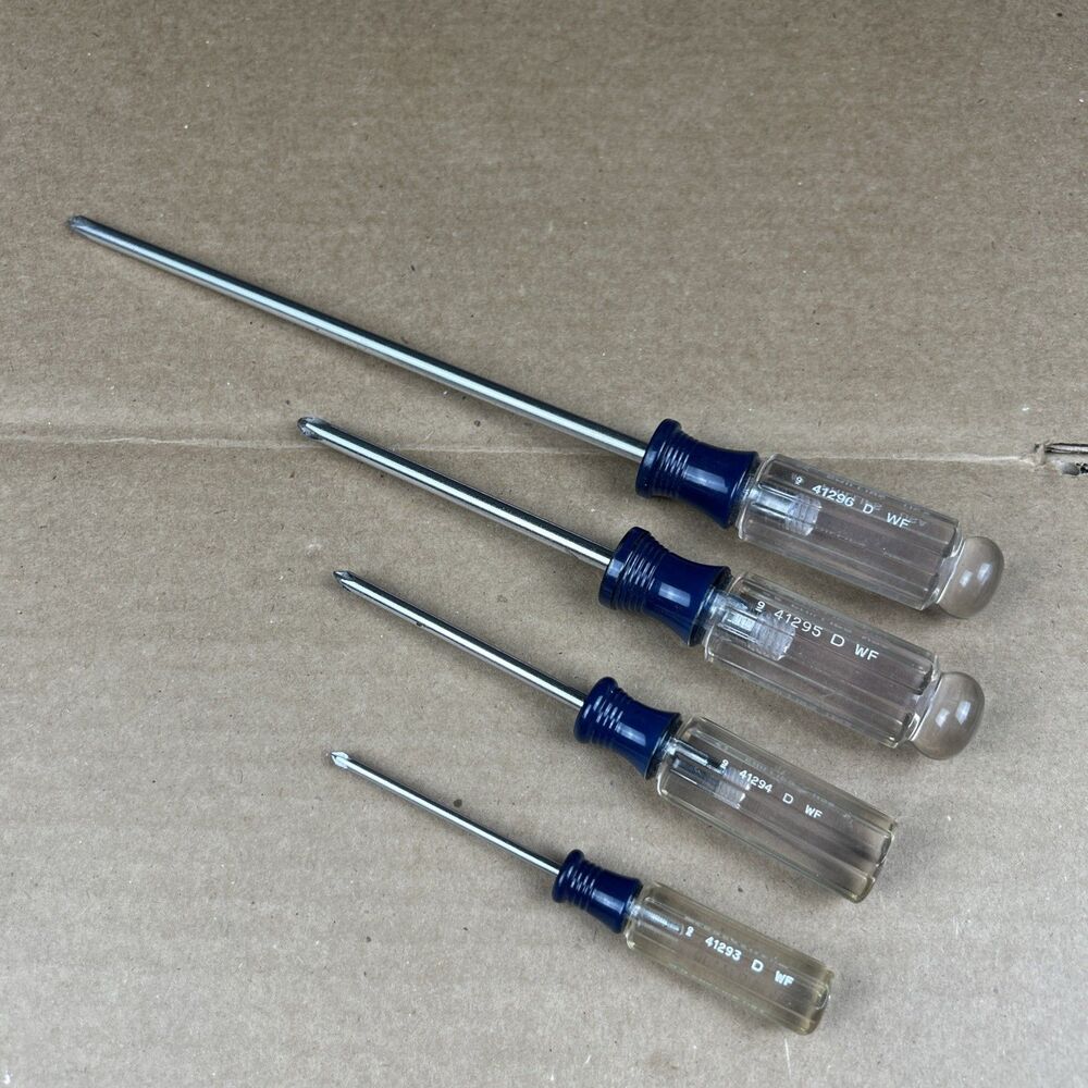 Craftsman Philips Screwdriver Lot Of 4 USA D WF 41296 41295 41294 41293